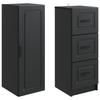 2 Piece Cabinet Set Black 33 x 34.5 x 87 cm Particleboard