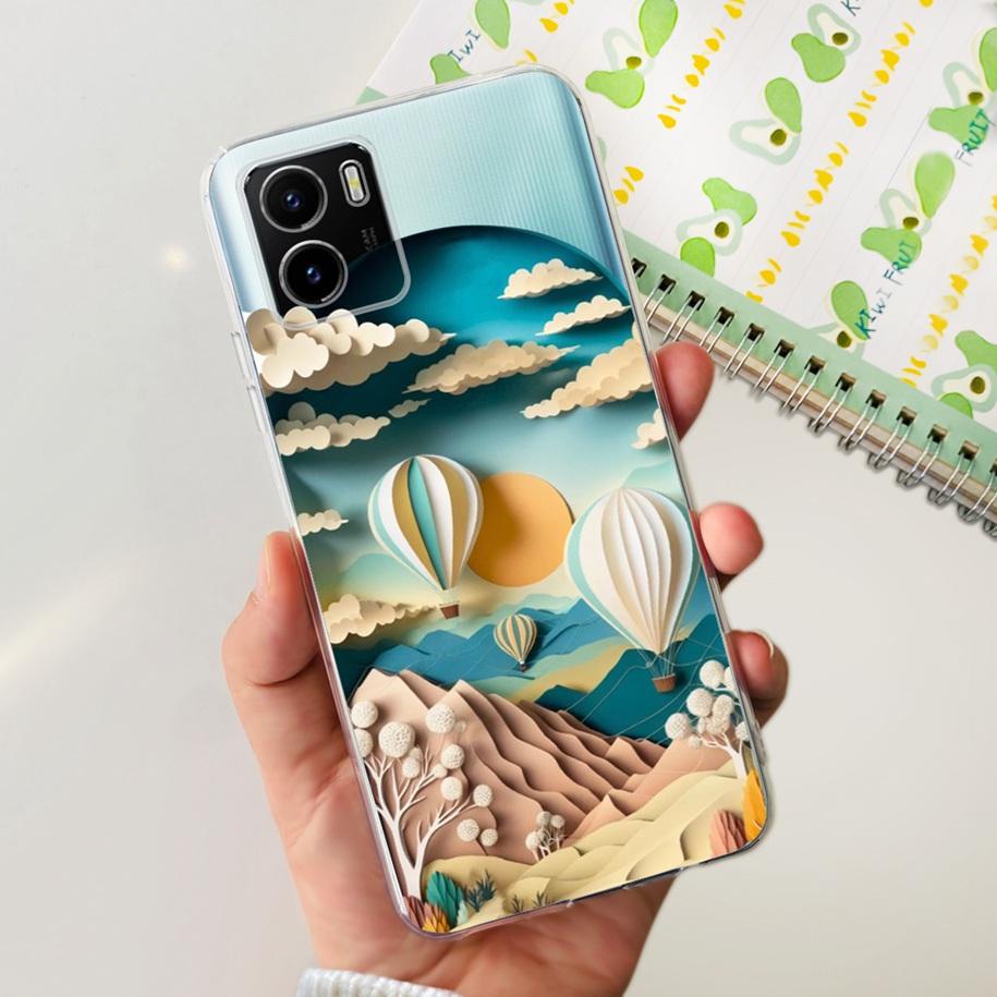 Для Vivo Y15s Y15A Y15C Чехол V2134 V2120 V2147 V2139 Популярный Цветок Тонкий Мягкий Силикон Прозрачная Задняя Крышка Для Vivo Y01 V2166 Чехол