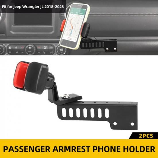 Ручка для пассажира, держатель для телефона, крепление, аксессуары для Jeep Wrangler JL JT 2018-23