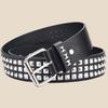 New Square Bead Rivet Belt Metal Pyramid Belt Men and Women Punk Hardware Jeans Belt Y2K Belt Designer Belt Women's Belts