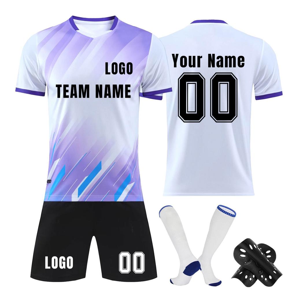 Personalised Shirts Kit Mens Girls With Name Number Custom Football Jerseys For Boys Training Suit