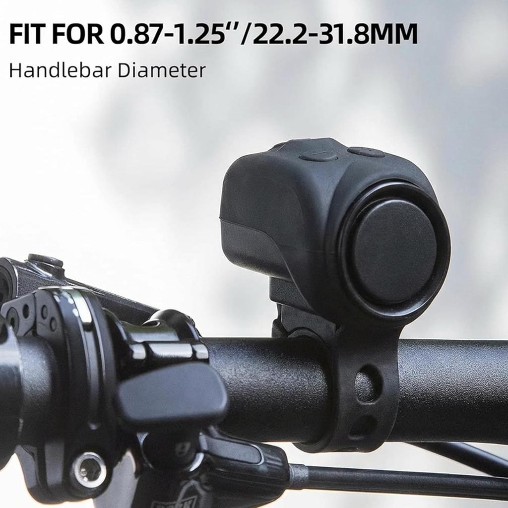 Electronic Bike Horn 120DB Fish - Shaped Mountain Bike Bells for Adults, Road Bicycle Bell with 4 Sound Modes and Waterproof,Fits 22.2-31.8mm