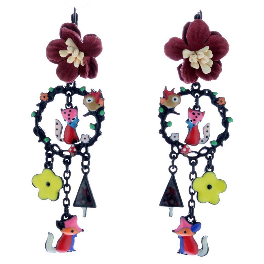 Les Trésors De Lily [R6183] - Designer Sleepers 'Lilipoupettes' (cat Mouse) Multicolored Red - 80x25 Mm