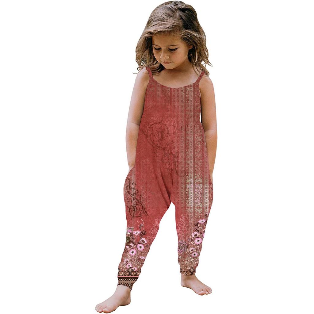 Летний комбинезон без рукавов для маленьких девочек, комбинезон, одежда