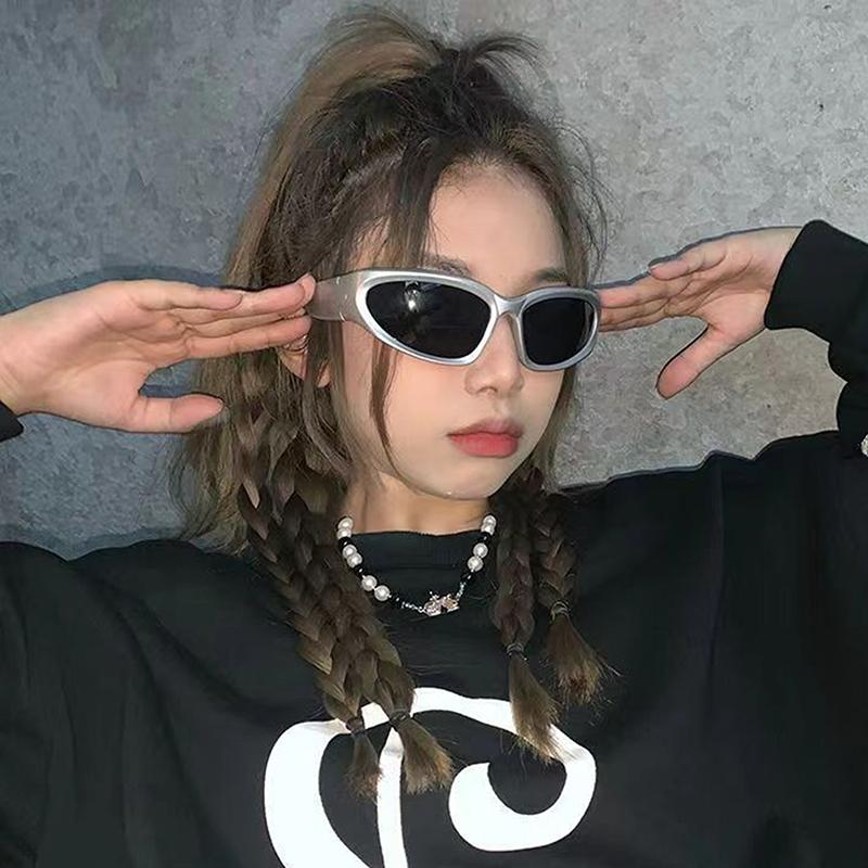 Модные крутые солнцезащитные очки Y2K унисекс футуристические солнцезащитные очки для езды на велосипеде солнцезащитные очки аксессуары для пары подарок фото реквизит