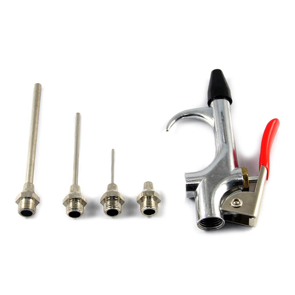5 Pieces Air-Compressor Blow Guns Tool Kit Durable Blowing Dust Guns Inflation Needle Spray Blower Cleaning Accessories