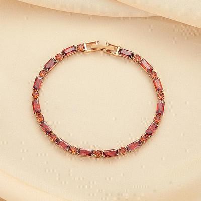 Браслет с красными драгоценными камнями бренда Mihmily. Нишевая мода, простой темперамент, универсальность