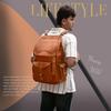 New Vintage Full Grain 21 Inch Leather Laptop Large Backpack Casual Bookbag Daypack Camping Travel Rucksack Knapsack