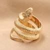 [Rockyu] кольцо мужское свободного размера золотая змея змея кольцо змея отделка титановое кольцо амулет удачи амулет кольцо крутая форма змеи свободная мода