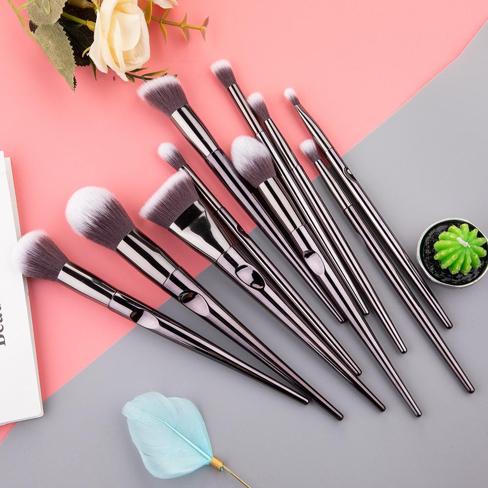 Набор из 10 кистей для макияжа серии wet n wild, кисть с конической ручкой-отпечатком пальца, кисть для макияжа глаз
