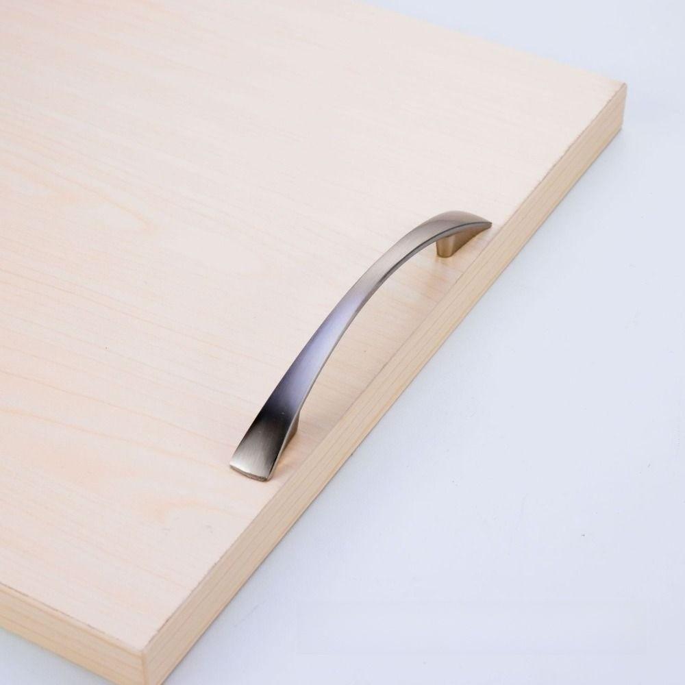 2PCS Curved Profile Drawer Pulls Solid Structure Cabinet Knobs Wardrobe Handles Kitchen Cabinet Use
