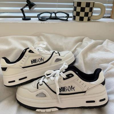 Летние туфли на толстой подошве цвета молочного кофе, женские, студенческие, новые весенне-осенние ретро спортивные туфли