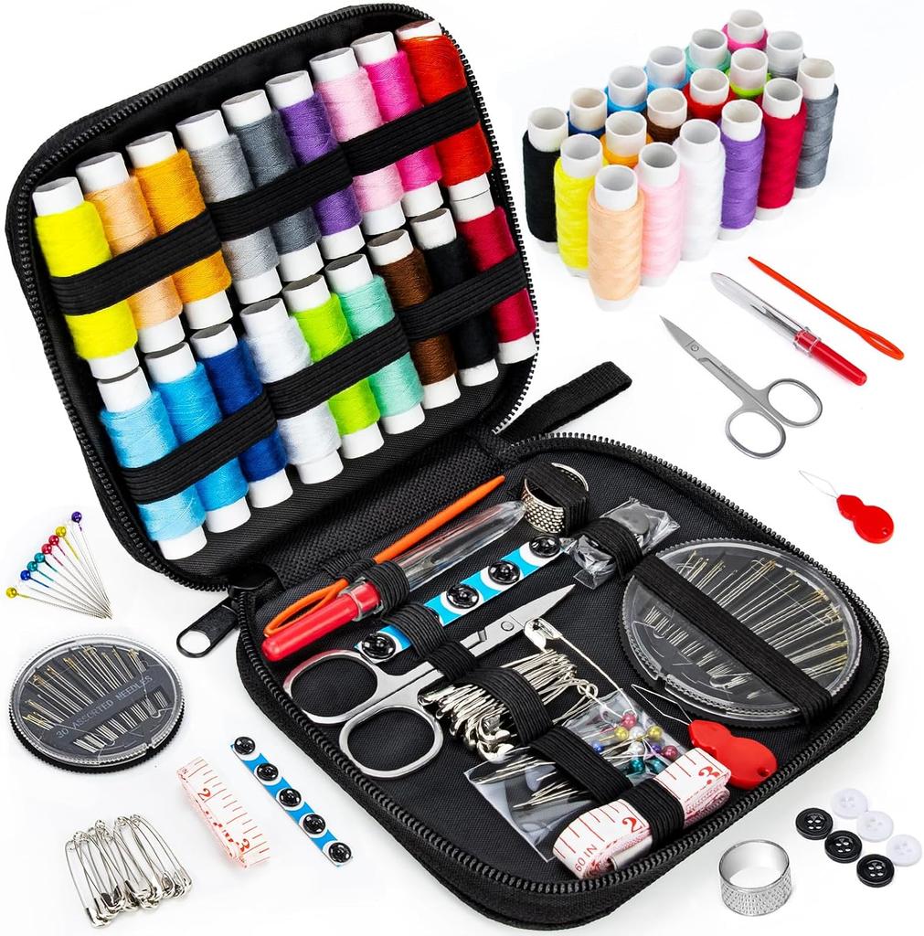 86-Piece Portable Sewing Kit with Needles and Thread – Perfect for Beginners and DIY Home Projects