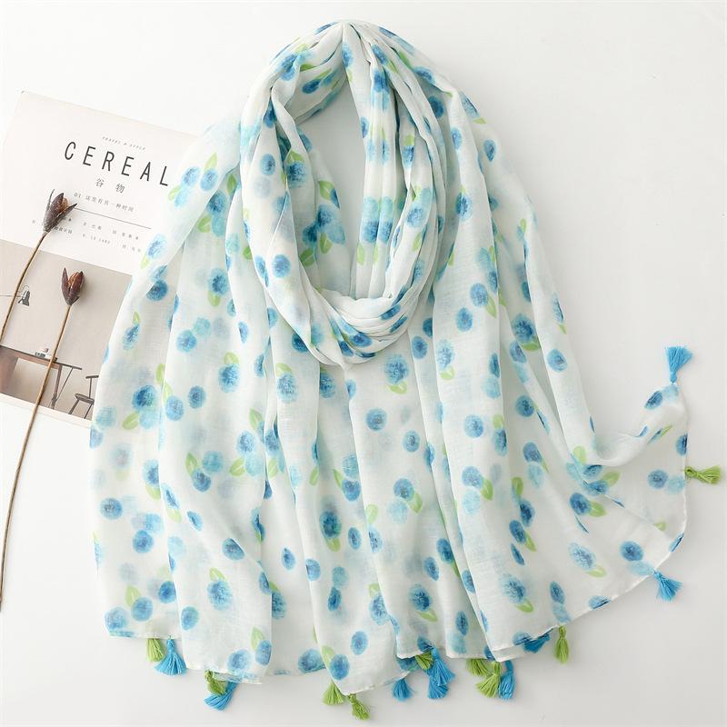 Thin Fashion Aztec Paisley Floral Tassel Viscose Shawl Scarf High Quality Wrap Pashmina Stole Bufandas Muslim Hijab 180*90Cm