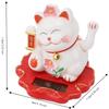 Статуэтка Maneki Neko «Счастливый человек» из АБС-пластика, 3 дюйма, на солнечных батареях, Фэн-шуй, Кошка, Декоративная фигурка для офисного стола