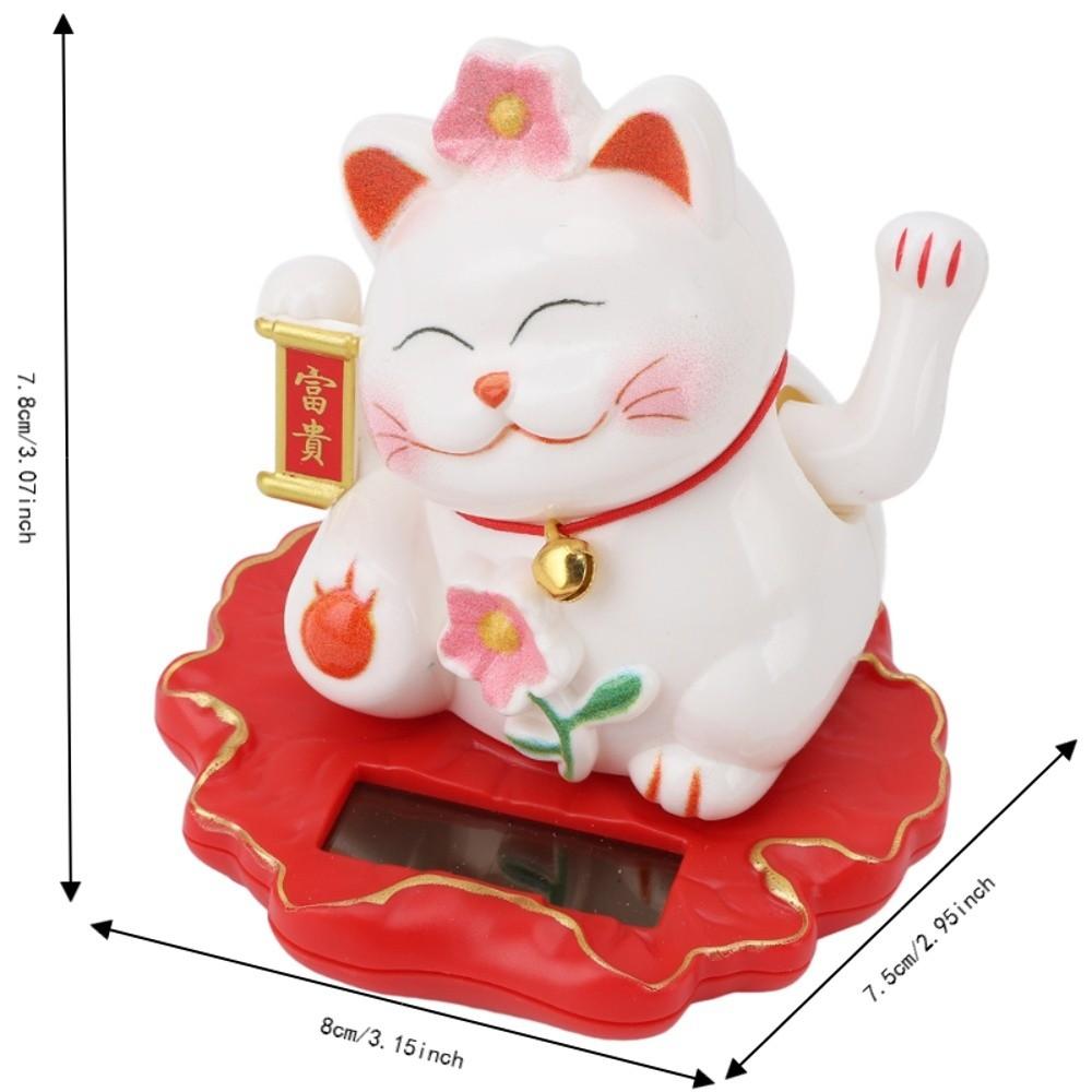 Статуэтка Maneki Neko «Счастливый человек» из АБС-пластика, 3 дюйма, на солнечных батареях, Фэн-шуй, Кошка, Декоративная фигурка для офисного стола