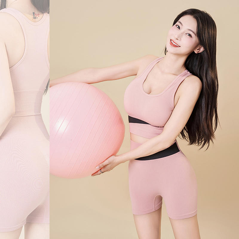 Женский костюм для йоги, быстросохнущий, с высокой талией, для поднятия бедер, фитнес-костюм для бега, ударопрочный спортивный костюм, бюстгальтер, 1 комплект