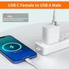 2 шт. Адаптер USB 2.0 на Type C OTG USB USB-C папа на USB Type-c мама Конвертер для Macbook Samsung S20 Разъем USBC OTG