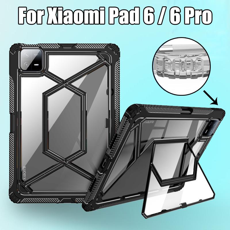 Чехол для планшета Xiaomi Pad 6 Pro, 11 дюймов, прозрачный магнитный чехол-подставка с кристаллами для Xiaomi Mi Pad 6, 2 в 1, жесткий чехол с невидимым кронштейном