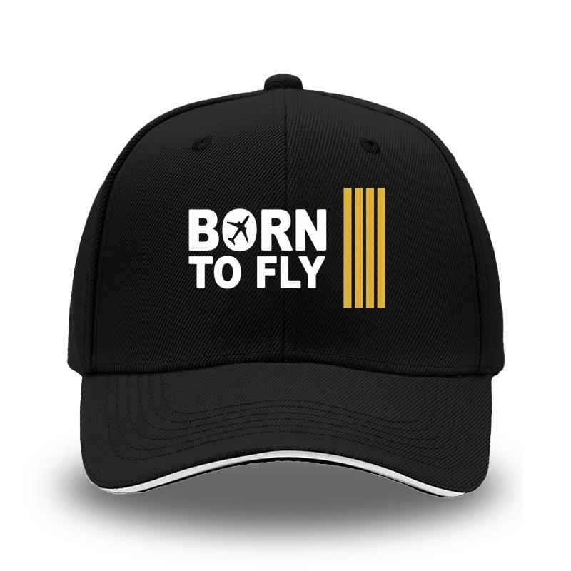 Кепка бейсболка с принтом сэндвич-сэндвич BORN TO FLY, европейская и американская, жесткий верх, изогнутый козырек, мужская уличная кепка