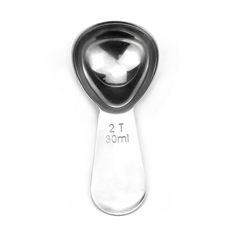L Member Stainless Steel 15ml/30ml Measuring Spoon for Coffee, Milk Powder, and Seasoning with Scale - Baking Tool.
