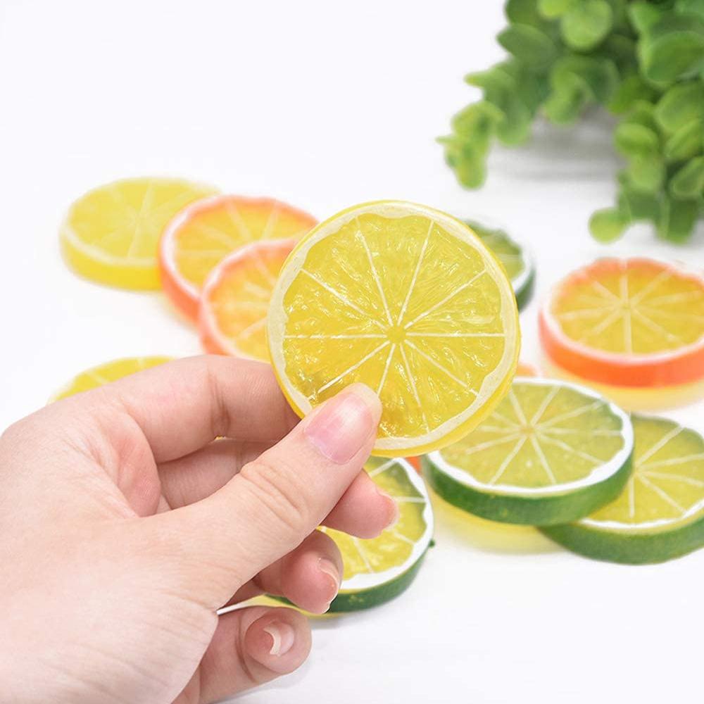 10Pieces Party Decoration Simulation Lemon Slices Mini Small Model Kitchen Decoration