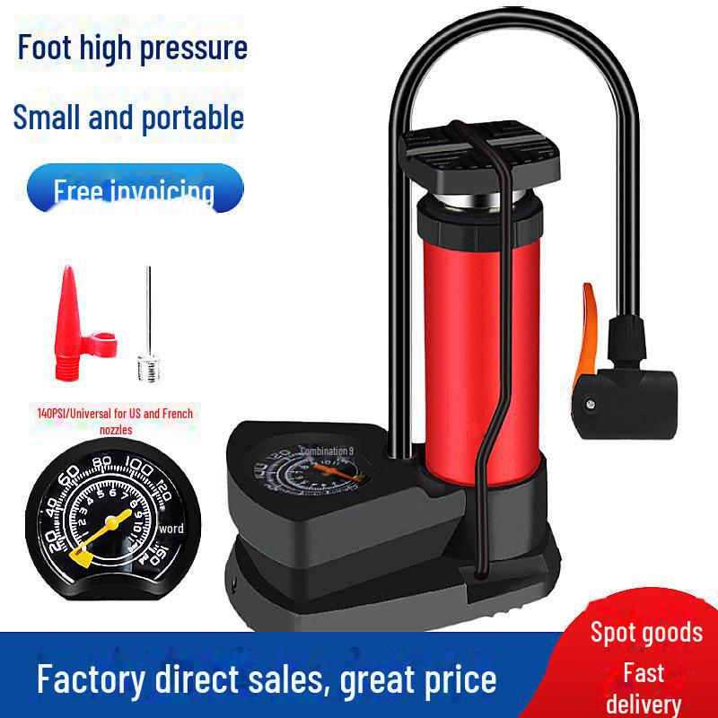 Портативный электрический ножной насос высокого давления для бытового и спортивного инвентаря