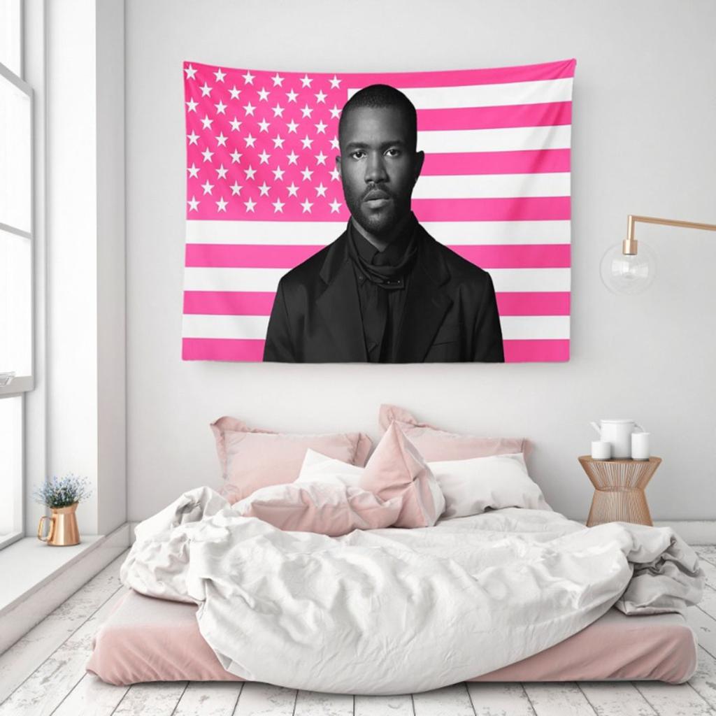 Знаменитый R&B певец Гобелен Розовый Флаг США Настенное панно Плоская печать Эстетичный Музыкальная звезда Настенный декор для Спальни Общежития Мужской уголок