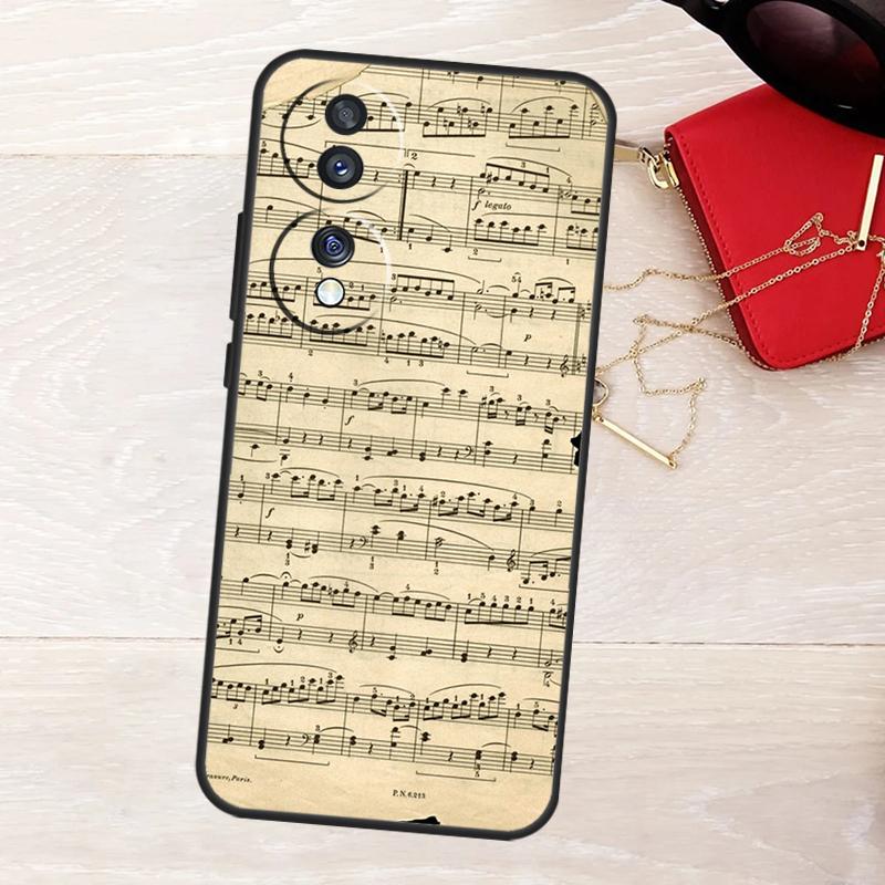 Чехол с нотами Музыкальные ноты Для Honor 400 Pro 200 50 70 90 X9a X9b X9c X9d X8a X8b X8c Magic 7 Lite 5 6 8 Pro Чехол