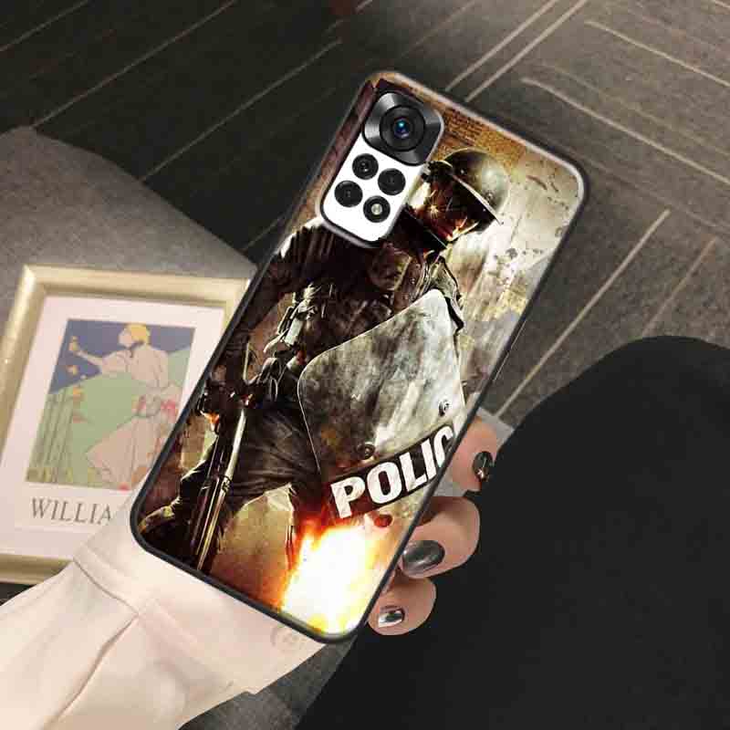 Police Funda For Xiaomi Redmi Note 14 9 10 11 12 13 Pro 9S 10S 11S 12S Redmi 13C 10C 12C 14C Case