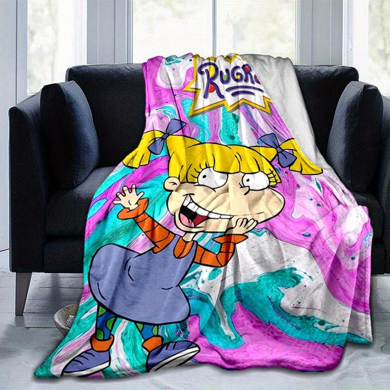 1pc Rugrats Home Decor: Cozy Flannel Blanket, Perfect Gift for Bedroom, Living Room, Travel, Camping, Car, Beach, Office Naps, Ideal Rugrats Sofa Thro
