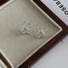 Серьги из стерлингового серебра 925 пробы Женские Неправильный Цветок Пирсинг Роскошные Винтажные Украшения Высококачественные Свадебные Помолвочные Аксессуары