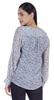 Moomaya Printed Women  S Button Down Shirt Long Sleeve Tshirt V-Neck Tunic