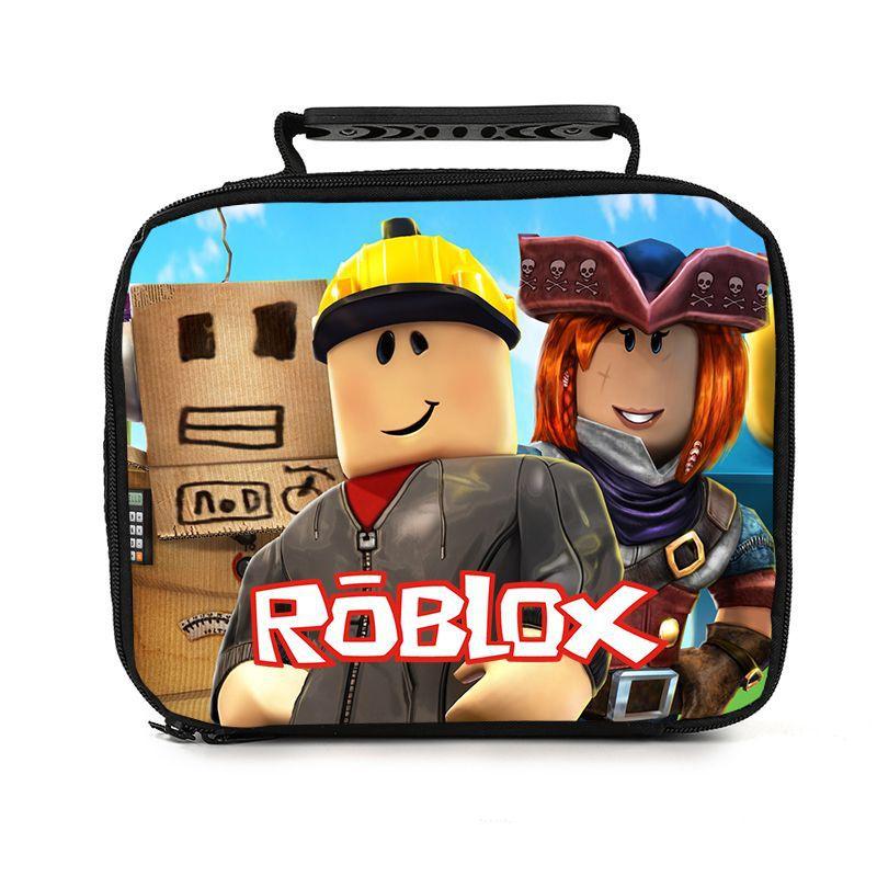 Ручная термосумка для ланча Roblox для студентов, из прочного ПВХ, с вместительным дизайном