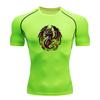 Men's Compression Workout T-Shirt, Gothic Red Black Tribal D