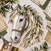 Набор для шитья с нуля «Цветочная лошадь», лоскутное одеяло, набор для DIY домашнего декора для взрослых, набор художественных аппликаций для ручной работы на стену