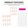 24PCS Nude Almond False Nails with White Tip Prevailing Natural Look Press-On Nail Sets for Manicure Lovers and Beauty Bloggers