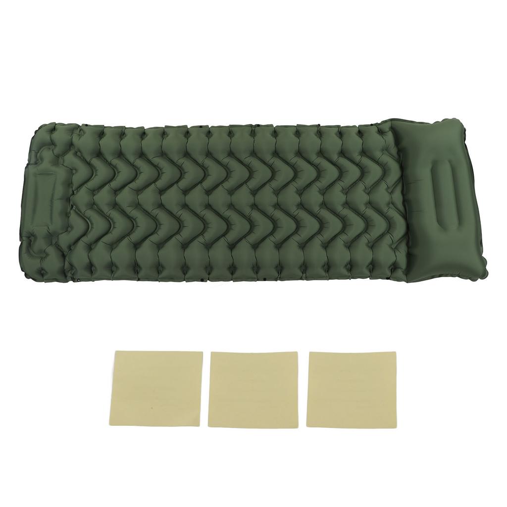Inflatable Camping Sleeping Pad Green Leakproof Waterproof Portable Outdoor Camping Tent Inflatable