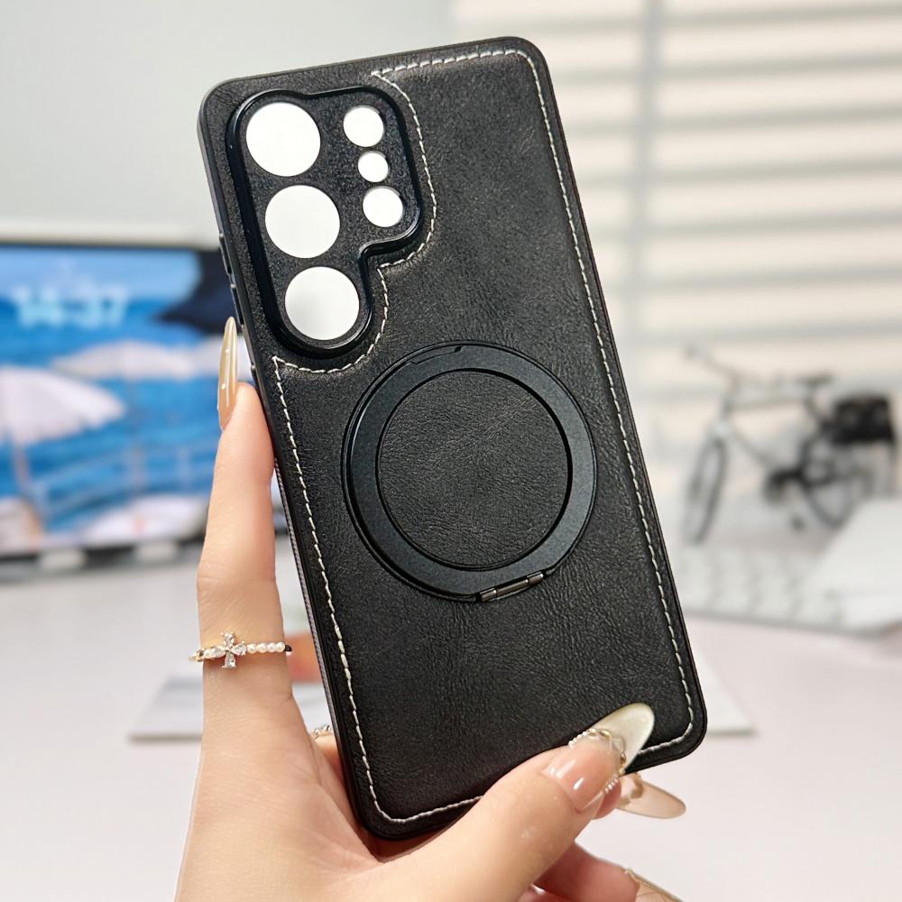Деловой кожаный вращающийся магнитный чехол-подставка для Samsung S26 Ultra S25 Plus S24 S23 S22FE A17 A56 A36 A26 A16 A55 A35 A15