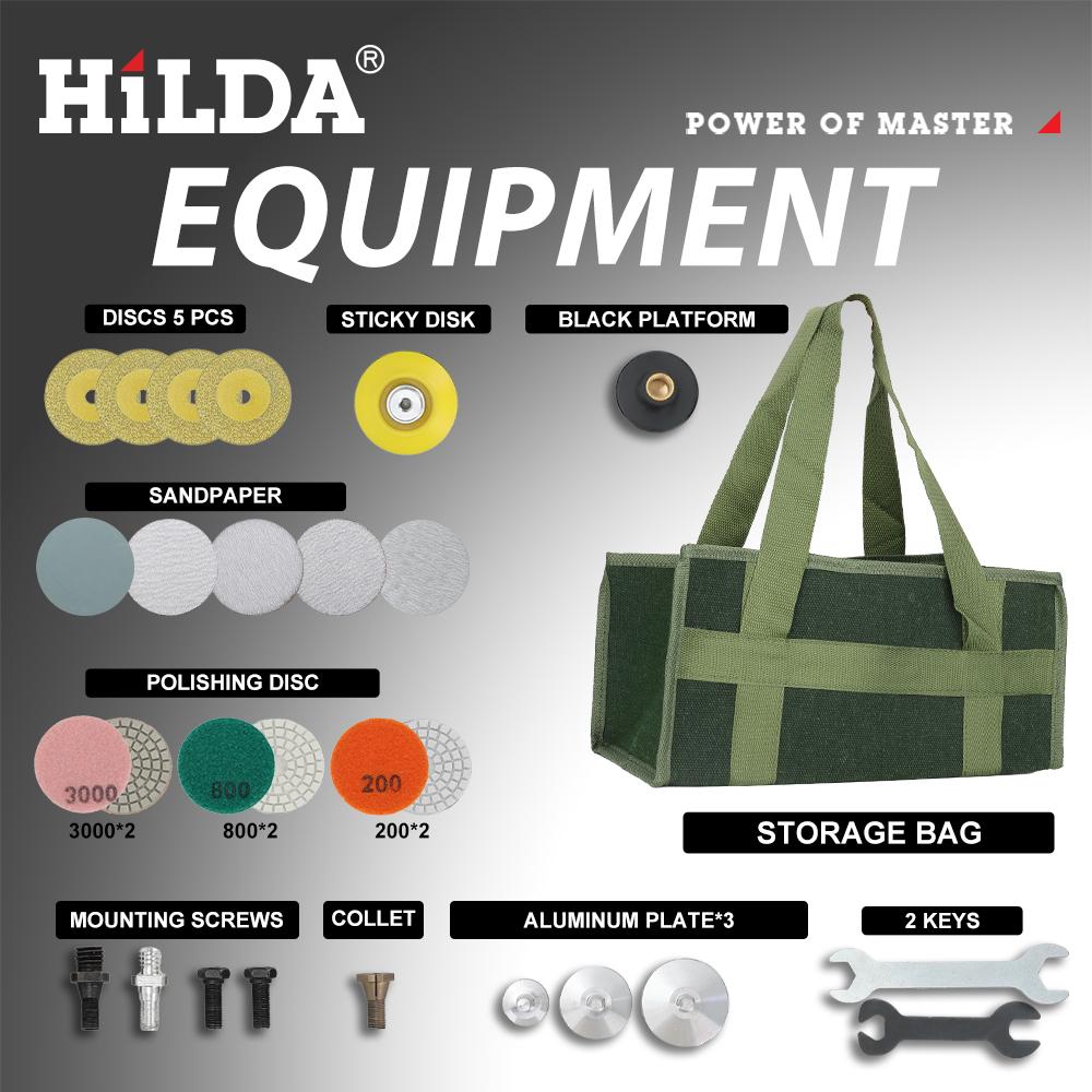 HILDA 380W Powerful Electric Straight Grinder 6 Variable Speed Tile Beauty Sewing Tool Multifunctional Grinder Sander Polisher