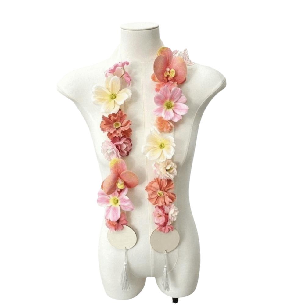Silk Fabric Satin Flower Sash Satin Fabric Artificial Floral Garland  Party Decoration