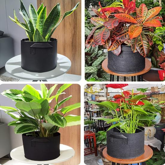 Нетканый мешок для посадки, уличный садовый горшок для растений с усиленными ручками, дышащий мешок большой емкости для выращивания помидоров и картофеля