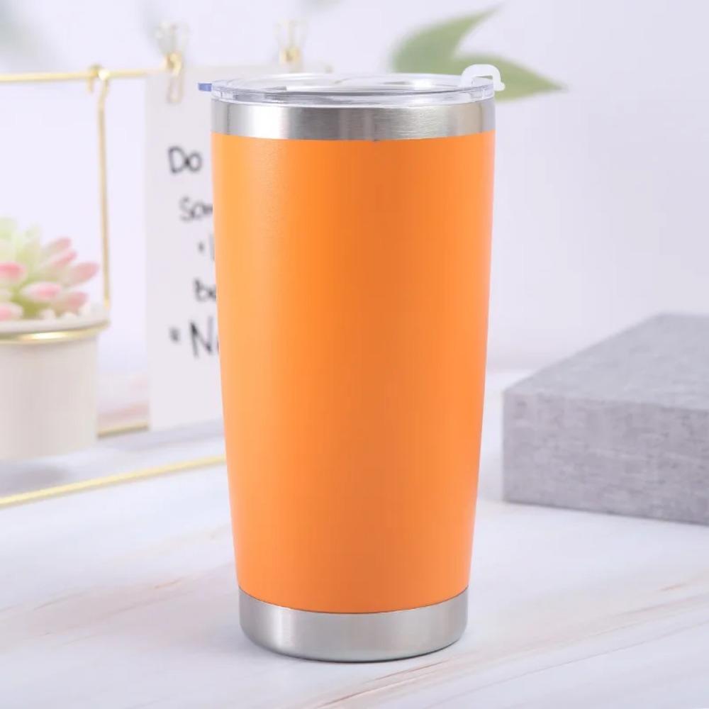 Кружка из нержавеющей стали с крышкой поддерживает DIY-кастомизацию, дорожная кружка, портативная, для холодных и горячих напитков, автомобильная кружка для кофе, чашка для молока, чашка для воды
