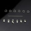 6Pcs Nail Art Dangles Alloy Rhinestones Jewelry Piercing Nail Art Decoration