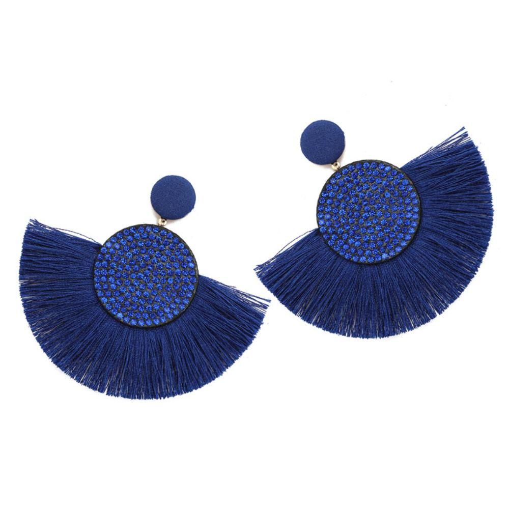 Circular Tassel Earrings Charm Geometric Fringe Earrings Fashion Big Earrings  Valentine's Day