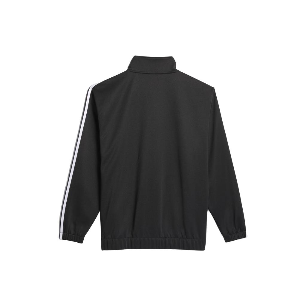 Adidas Originals Trefoil Contrast Stripes Stand Collar Long Sleeve Jacket Unisex Jacket Black IJ0958