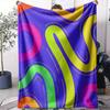Colorful Vectors Throw Soft Flannel AC Blanket Lightweight Summer Nap Throw Cozy  Blanket for Sofa Bed Travel Home