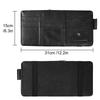 Car Sun Visor Clip Organizer Auto Interior Accessories Storage Pocket Pouch PU Leather Cards Receipts Pouch Black/Grey/Beige