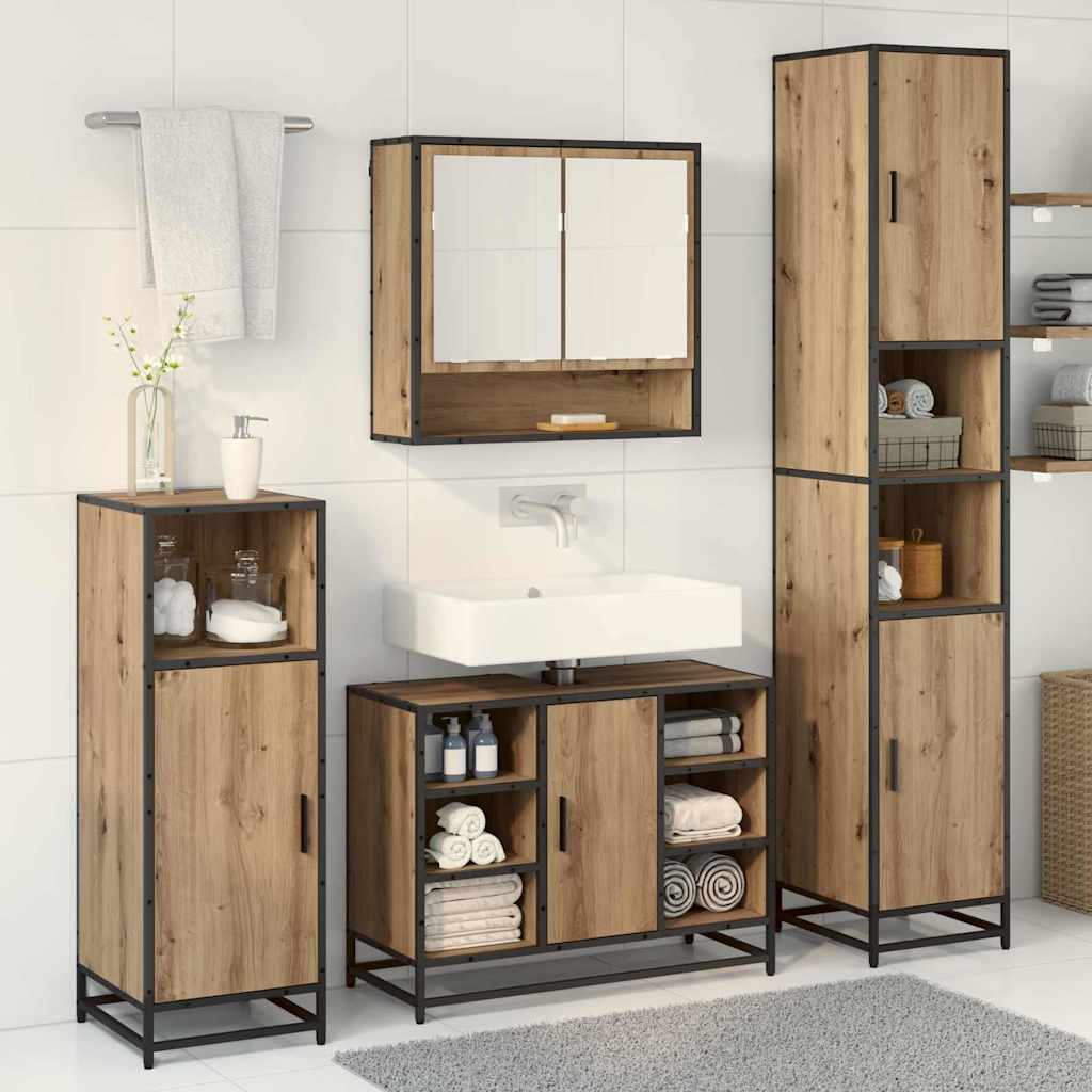 Bathroom Furniture Set 3 pcs Artisan Oak 35 x 37.5 x 188.5 cm