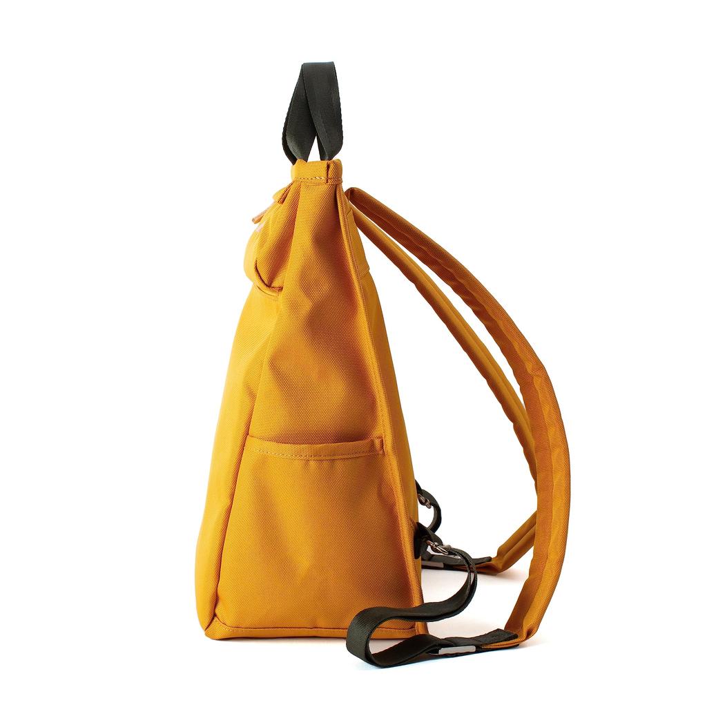 Сделанный рюкзак рюкзак типа «тоут» унисекс A4 Cordura Poly Recess Style Series [Heart Factory] FY-0950 (горчичный)